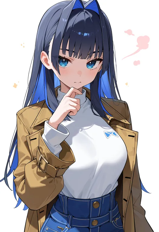 masterpiece, best quality, score_7, safe, ouro kronii (casual), solo, upper body, simple background — by k3scat, made with ComfyUI