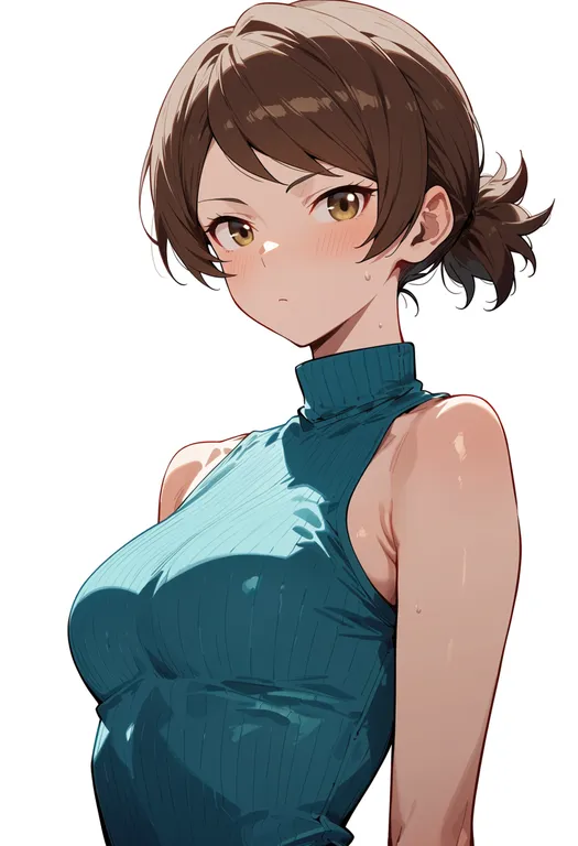 masterpiece, best quality, score_7, safe, kawanishi shinobu, solo, upper body, simple background — by k3scat, made with ComfyUI