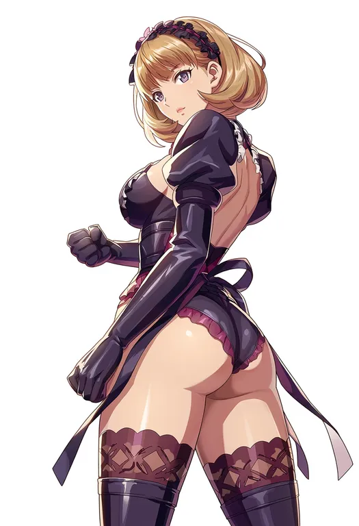 masterpiece, best quality, score_7, safe, queen's blade rebellion, solo, simple background — by k3scat, made with ComfyUI