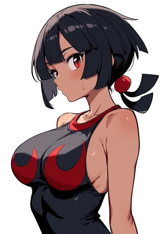 masterpiece, best quality, score_7, safe, zinnia (pokemon), pokemon, solo, upper body, simple background — by k3scat, made with ComfyUI