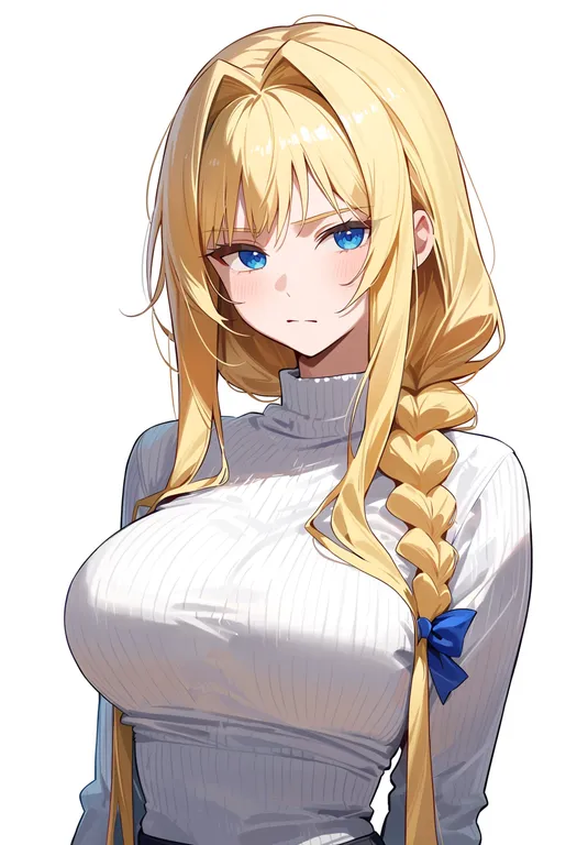 masterpiece, best quality, score_7, safe, alice zuberg, solo, upper body, simple background — by k3scat, made with ComfyUI