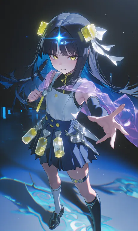 1girl, loli, artist:kitsunerider, atmospheric perspective, subsurface scattering, long dark indigo hair… — by 某万, made with ComfyUI