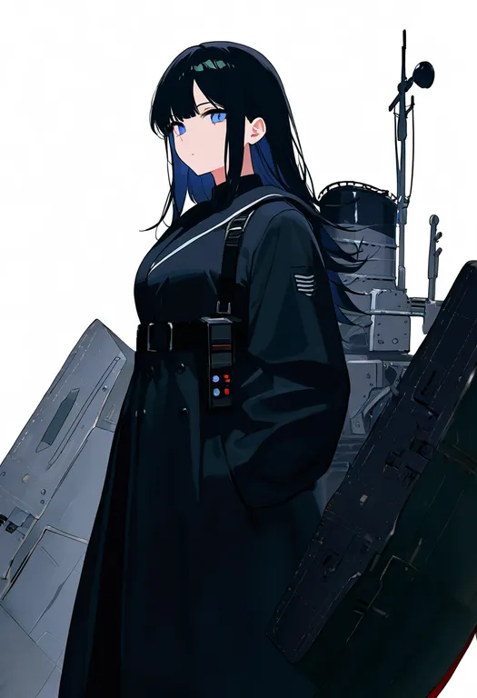 masterpiece, best quality, newest, absurdres, highres, safe, machinery, 1girl, solo, simple_background — by k3scat, made with ComfyUI