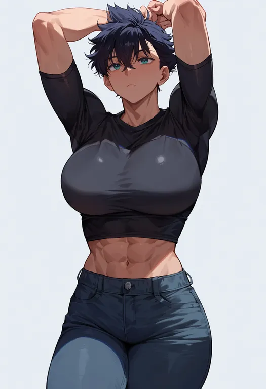 masterpiece, best quality, score_7, safe, magic kaito, solo, simple background — by k3scat, made with ComfyUI