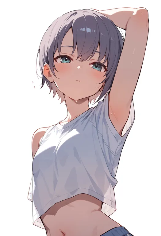 masterpiece, best quality, score_7, safe, otokura yuuki, solo, upper body, simple background — by k3scat, made with ComfyUI