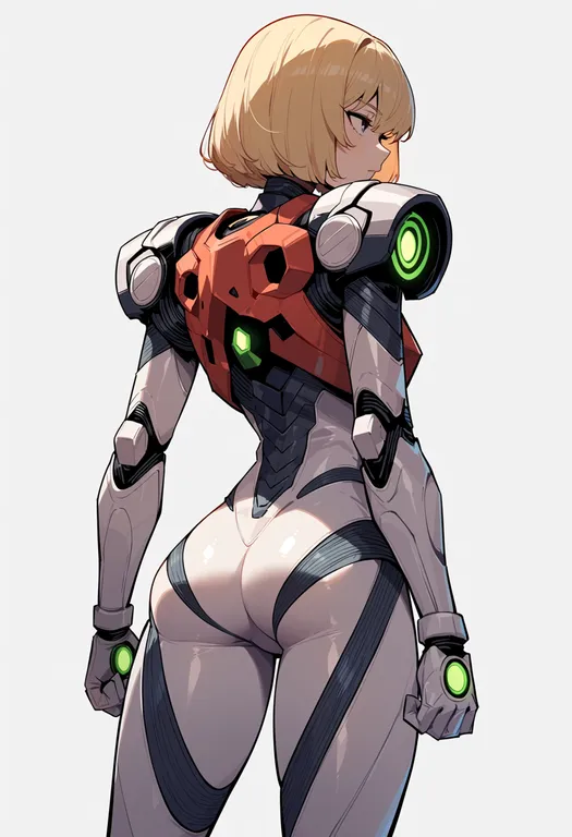masterpiece, best quality, score_7, safe, metroid dread, solo, simple background — by k3scat, made with ComfyUI