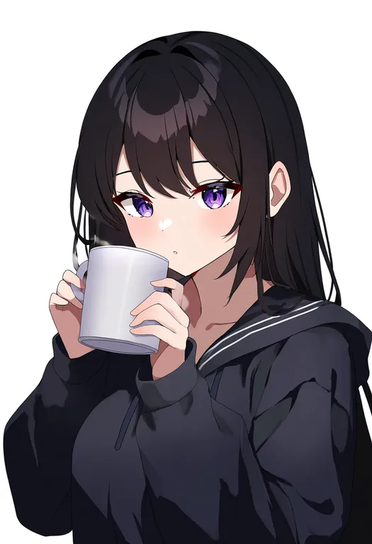 masterpiece, best quality, newest, absurdres, highres, safe, mug, 1girl, solo, upper_body, simple_background — by k3scat, made with ComfyUI