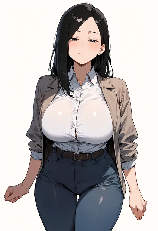 masterpiece, best quality, score_7, safe, senpai ga uzai kouhai no hanashi, solo, simple background — by k3scat, made with ComfyUI