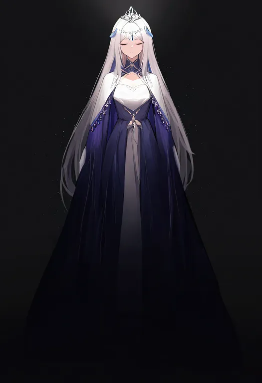 masterpiece, best quality, newest, absurdres, highres, safe, diadem, 1girl, solo, full_body, simple_background — by k3scat, made with ComfyUI