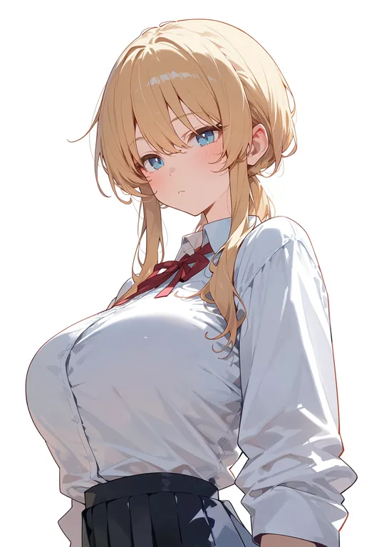 masterpiece, best quality, score_7, safe, eugeo, solo, upper body, simple background — by k3scat, made with ComfyUI