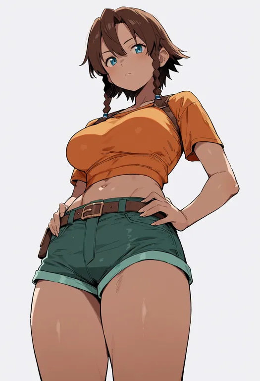 masterpiece, best quality, score_7, safe, suisei no gargantia, solo, simple background — by k3scat, made with ComfyUI