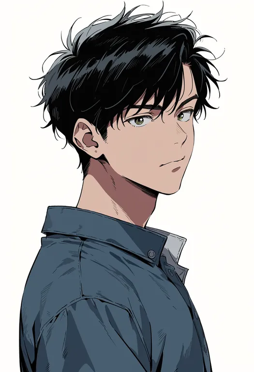 masterpiece, best quality, score_7, safe, seto kousuke, solo, upper body, simple background — by k3scat, made with ComfyUI