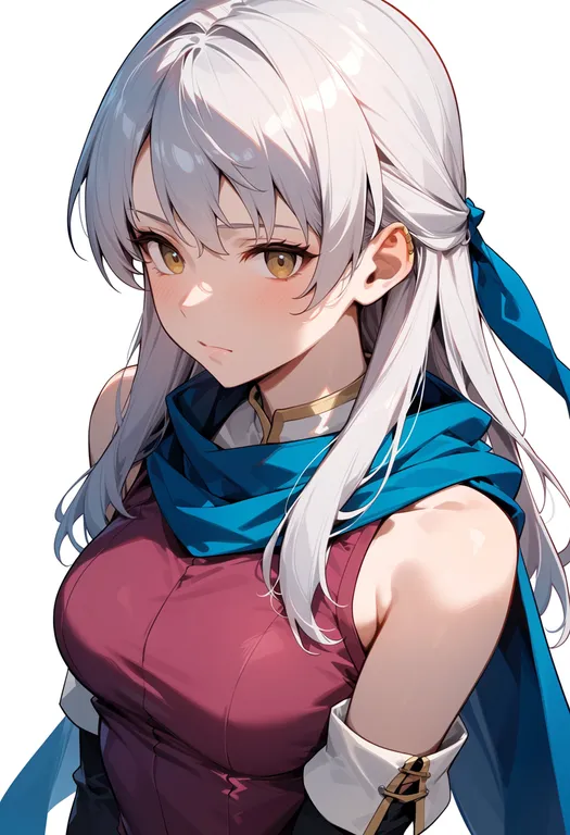masterpiece, best quality, score_7, safe, micaiah (fire emblem), fire emblem, solo, upper body, simple background — by k3scat, made with ComfyUI