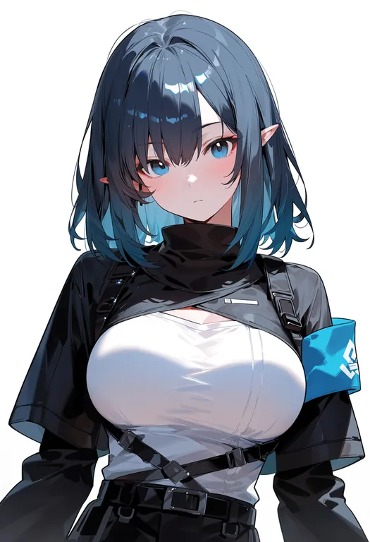 masterpiece, best quality, score_7, safe, tangtang (arknights), arknights, solo, upper body, simple background — by k3scat, made with ComfyUI