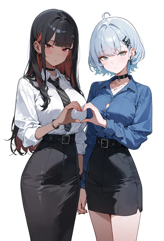 masterpiece, best quality, score_7, safe, heart hands duo, 1girl — by k3scat, made with ComfyUI
