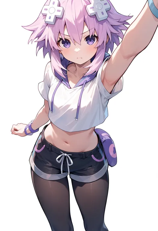 masterpiece, best quality, score_7, safe, neptune (series), solo, simple background — by k3scat, made with ComfyUI