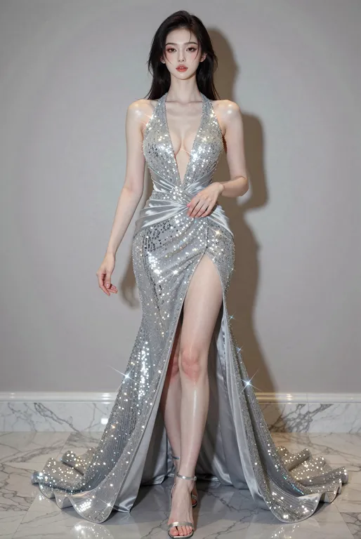一位身高约165公分、身材匀称苗条的东方美女。她拥有自然健康的温和曲线，胸部自然A罩杯挺拔，腰部紧致而富有弹性，腰线平缓柔和，微微带着女性自然的腹部弧度。她的胯部圆润，臀部饱满挺翘，小腿线条则匀称流畅、修长笔直。她全身的皮肤白皙细腻，质感紧… — by kessness, made with ComfyUI
