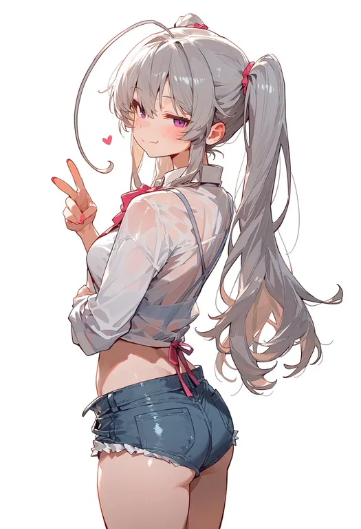 masterpiece, best quality, score_7, safe, haiyore! nyaruko-san, solo, simple background — by k3scat, made with ComfyUI