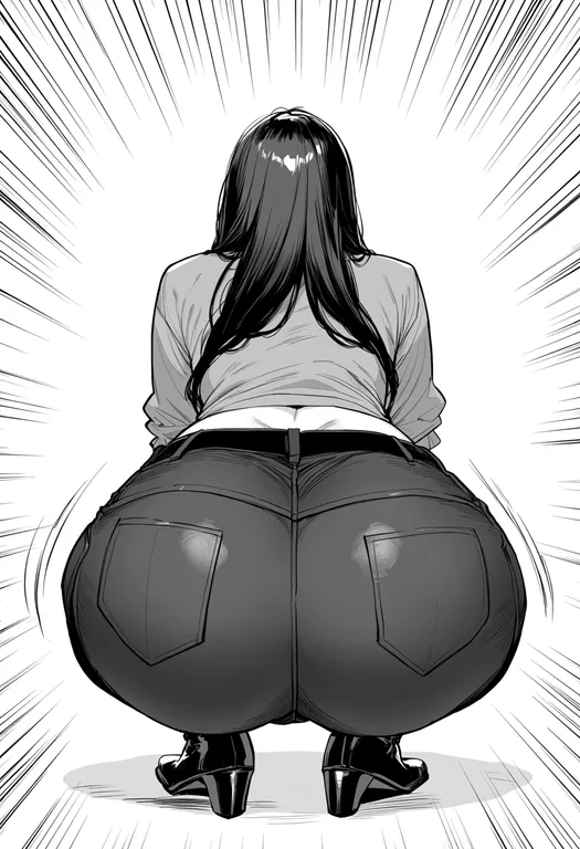 masterpiece, best quality, score_7, safe, emphasis lines, 1girl, solo — by k3scat, made with ComfyUI