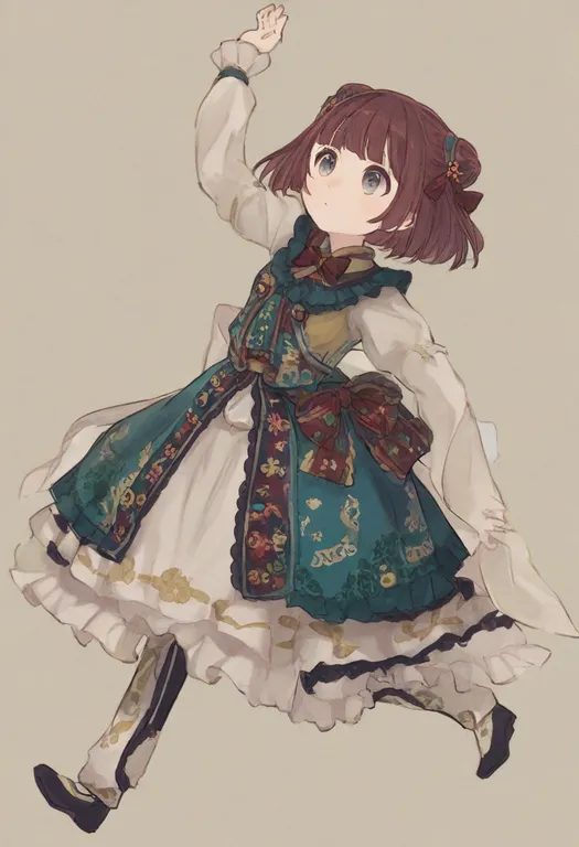 masterpiece, best quality, general, embroidery, 1girl, solo, simple background — by k3scat, made with ComfyUI