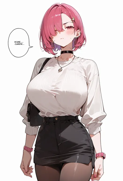 masterpiece, best quality, score_7, safe, tsundere, 1girl, solo, simple background — by k3scat, made with ComfyUI