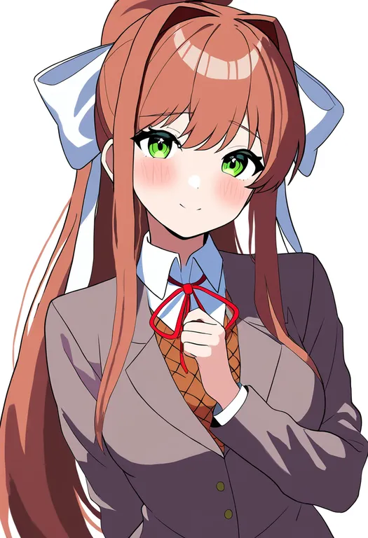masterpiece, best quality, newest, absurdres, highres, safe, monika_(doki_doki_literature_club)… — by k3scat, made with ComfyUI