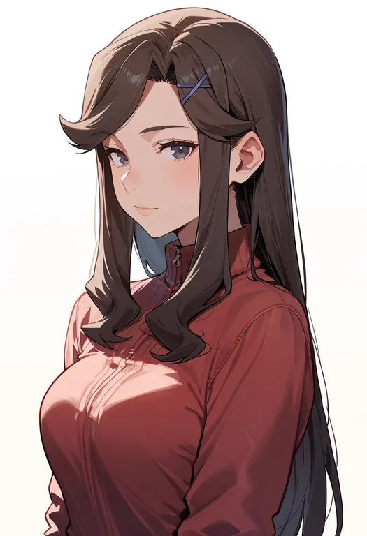 masterpiece, best quality, score_7, safe, tendou maya, solo, upper body, simple background — by k3scat, made with ComfyUI