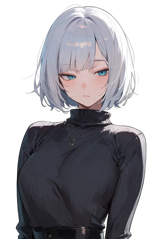 masterpiece, best quality, score_7, safe, su-san, solo, upper body, simple background — by k3scat, made with ComfyUI
