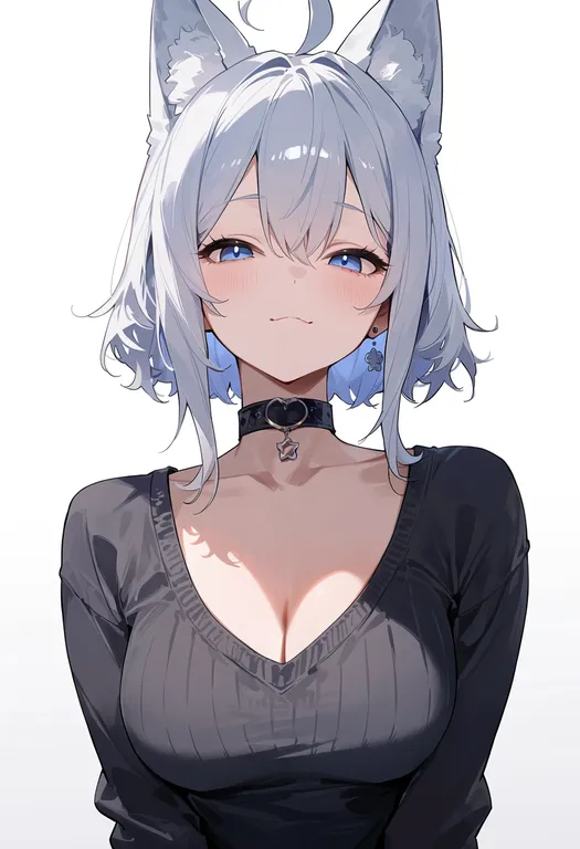 masterpiece, best quality, score_7, safe, yukinko (spirit), solo, upper body, simple background — by k3scat, made with ComfyUI