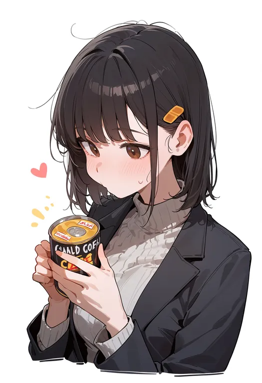 masterpiece, best quality, score_7, safe, canned food, 1girl, solo, upper body, simple background — by k3scat, made with ComfyUI