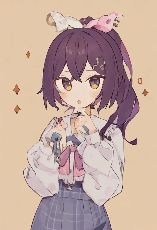 masterpiece, best quality, general, virtual youtuber, 1girl, solo, simple background — by k3scat, made with ComfyUI