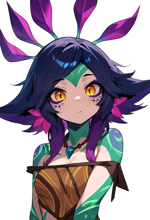 masterpiece, best quality, score_7, safe, neeko (league of legends), league of legends, solo, upper body… — by k3scat, made with ComfyUI
