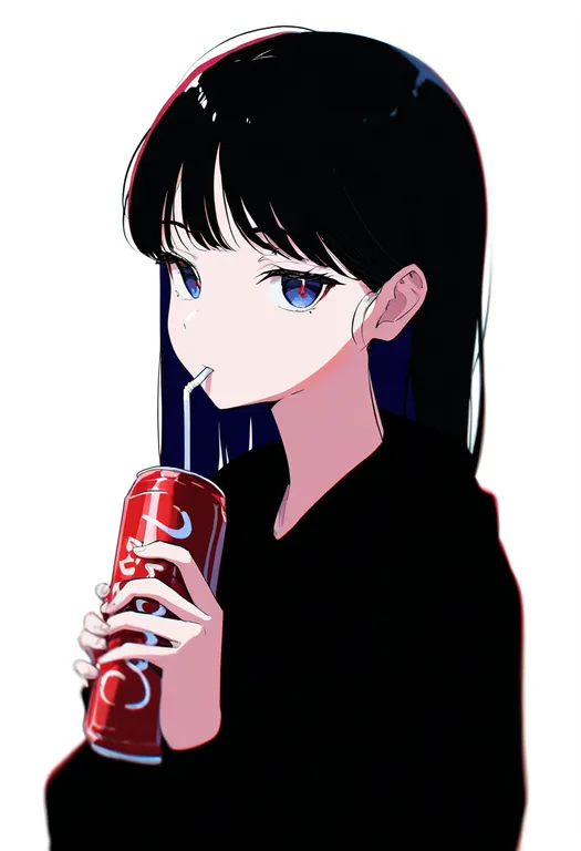 masterpiece, best quality, newest, absurdres, highres, safe, soda_can, 1girl, solo, upper_body, simple_background — by k3scat, made with ComfyUI