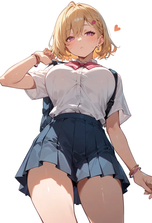 masterpiece, best quality, score_7, safe, minna de nyan nyan, solo, simple background — by k3scat, made with ComfyUI