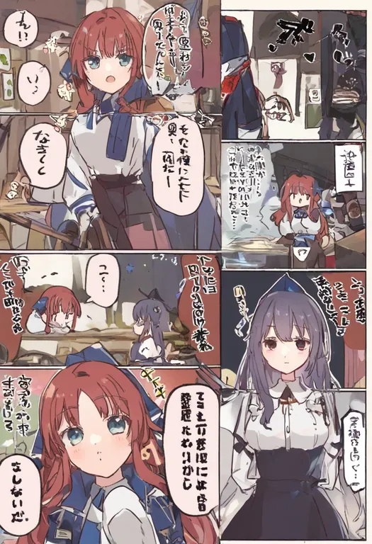 masterpiece, best quality, general, 4koma, 1girl — by k3scat, made with ComfyUI