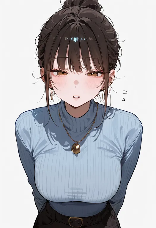 masterpiece, best quality, score_7, safe, cookie cutter, 1girl, solo, upper body, simple background — by k3scat, made with ComfyUI