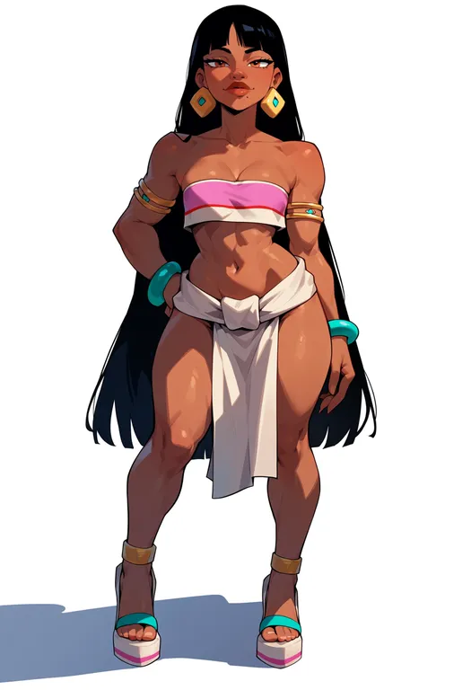 masterpiece, best quality, score_7, safe, the road to el dorado, solo, simple background — by k3scat, made with ComfyUI