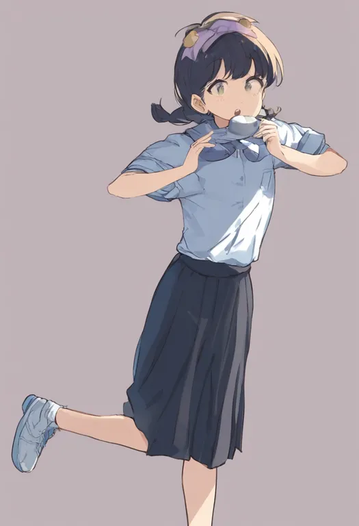 masterpiece, best quality, general, foot up, 1girl, solo, simple background — by k3scat, made with ComfyUI