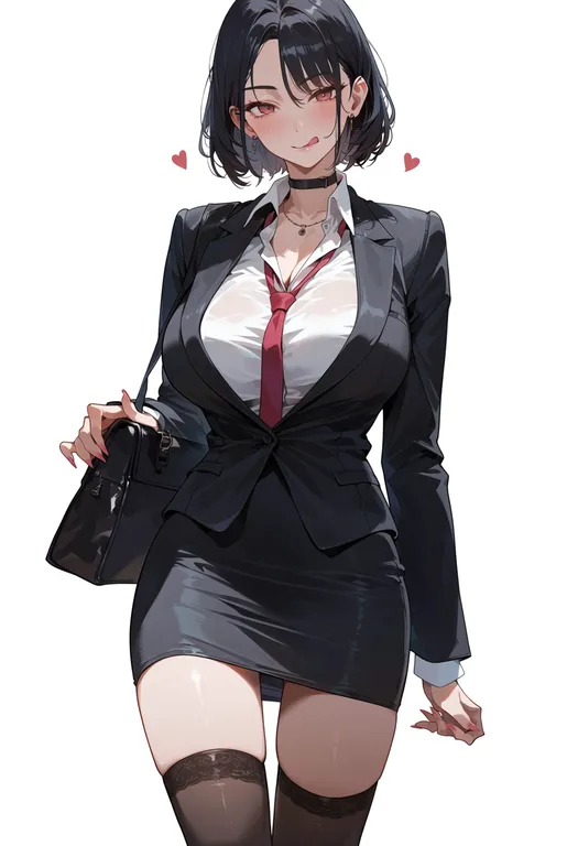 masterpiece, best quality, score_7, safe, licking lips, 1girl, solo, simple background — by k3scat, made with ComfyUI