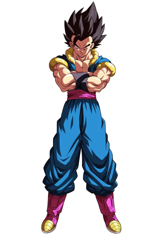 masterpiece, best quality, score_7, safe, dragon ball super super hero, solo, simple background — by k3scat, made with ComfyUI
