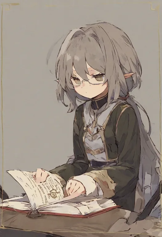 masterpiece, best quality, general, open book, 1girl, solo, simple background — by k3scat, made with ComfyUI