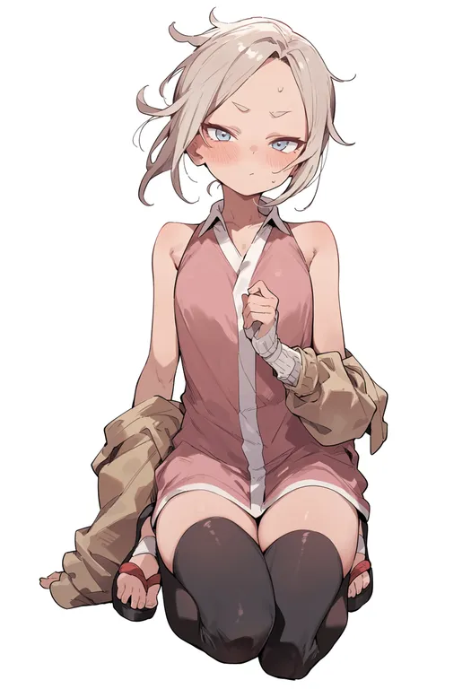 masterpiece, best quality, score_7, safe, kunoichi tsubaki no mune no uchi, solo, simple background — by k3scat, made with ComfyUI