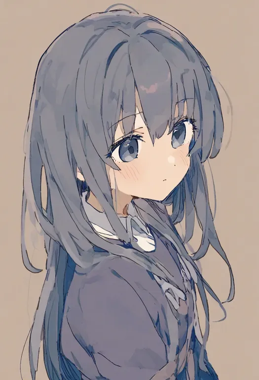 masterpiece, best quality, general, looking ahead, 1girl, solo, simple background — by k3scat, made with ComfyUI