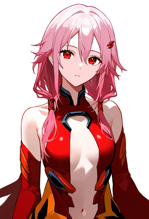 masterpiece, best quality, newest, absurdres, highres, safe, yuzuriha_inori, solo, upper_body, simple_background — by k3scat, made with ComfyUI