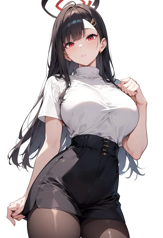 masterpiece, best quality, score_7, safe, comiket 104, solo, simple background — by k3scat, made with ComfyUI