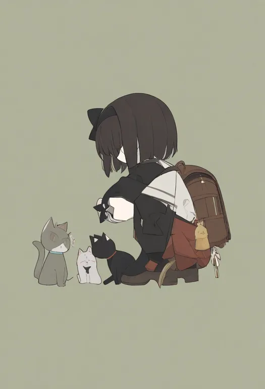 masterpiece, best quality, general, cat, 1girl, solo, simple background — by k3scat, made with ComfyUI