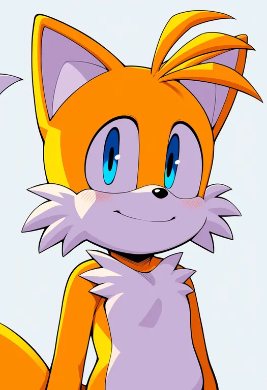 masterpiece, best quality, score_7, safe, tails (sonic), solo, upper body, simple background — by k3scat, made with ComfyUI