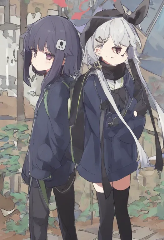 masterpiece, best quality, general, back-to-back, 1girl — by k3scat, made with ComfyUI