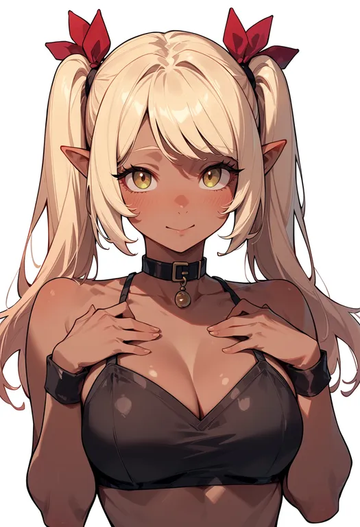 masterpiece, best quality, score_7, safe, noelle holiday (dark world), solo, upper body, simple background — by k3scat, made with ComfyUI