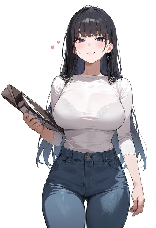 masterpiece, best quality, score_7, safe, presenting, 1girl, solo, simple background — by k3scat, made with ComfyUI